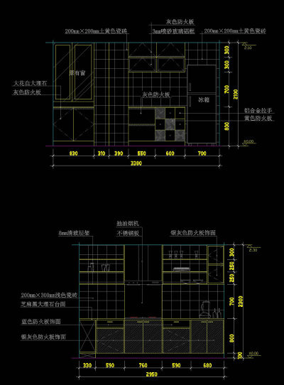 厨房cad素材图