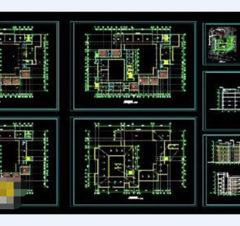 中学教学楼全套设计施工方案cad图纸