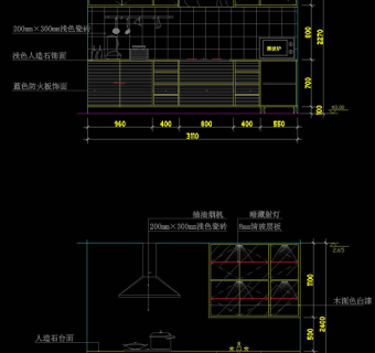 厨房cad图纸