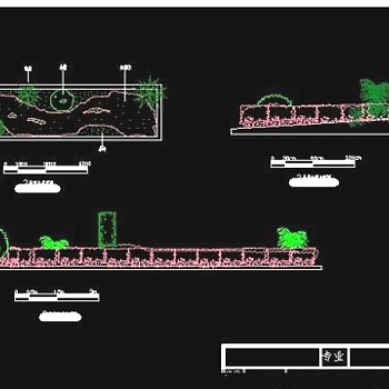 CAD花坛及植物布置方案是大样图