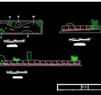 CAD花坛及植物布置方案是大样图