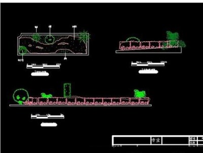 CAD花坛及植物布置方案是大样图