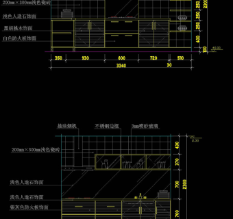 厨房cad图纸