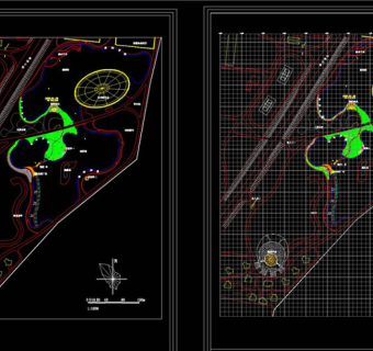 南区总平面CAD景观图纸