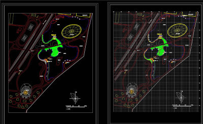 南区总平面CAD景观图纸