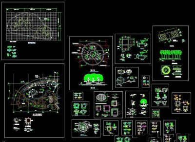 园凳树池CAD施工大样图详图3D模型