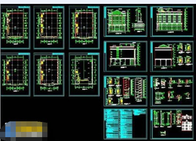 综合办公大楼全套cad建筑施工图纸