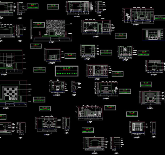 电视柜背景墙cad图纸3D模型