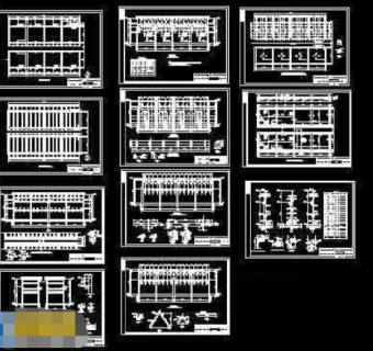 uasb处理污水cad施工设计图