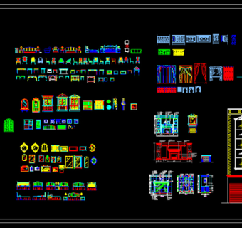 室内设计欧式构件cad图块图库