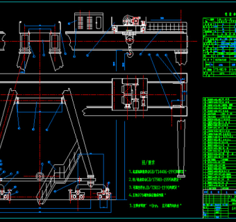 64吨龙门吊总图CAD图纸