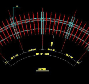 单悬臂花架CAD施工详图