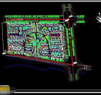 高档小区cad规划及景观设计图