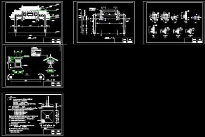 文化街古建牌坊CAD施工详图