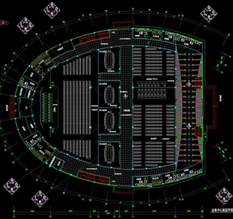 会展中心首层平面图cad图纸