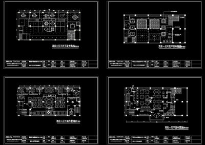 酒店平天布置cad图纸