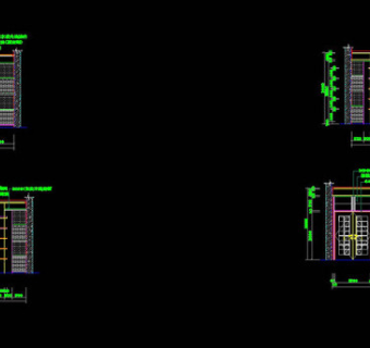 小会议室立面图cad图纸