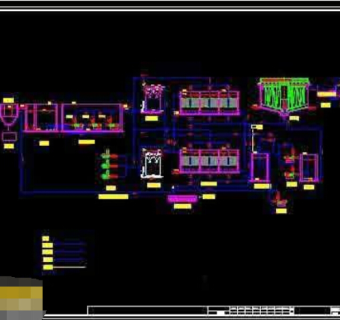 废水处理工程UASB施工设计cad图纸