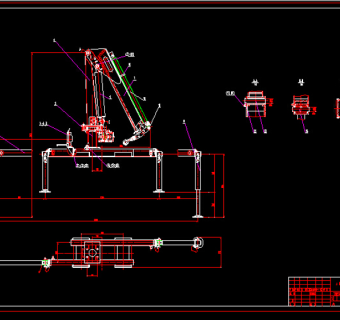 SQ1.0随车起重机CAD图纸