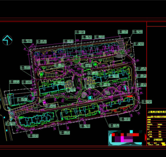 总平面定位图CAD景观图纸
