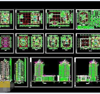 某总工会综合楼cad施工设计图纸