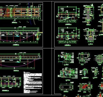 景观木桥CAD施工详图