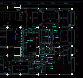 二层走道顶面图cad图纸