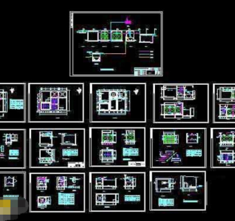生活污水处理cad设计施工图纸