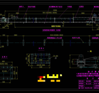 埋刮板输送机设计CAD机械图纸