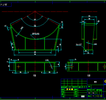 A系列鞍式支座CAD图纸