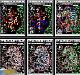 现代新农村cad详细规划平面施工图