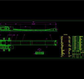 刮板输送机总图CAD机械图纸