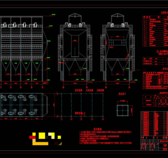 电除尘器CAD机械图纸