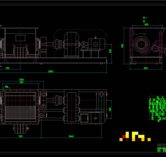 型碎渣机CAD景观图纸