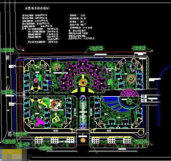 住宅大型小区cad规划总平面施工图