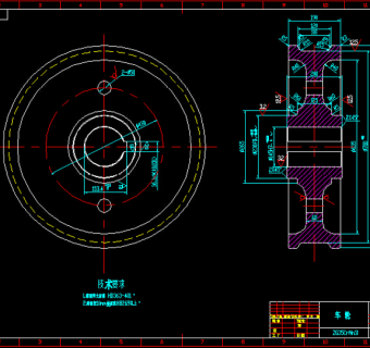 起重机车轮CAD图纸