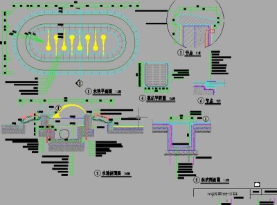 入口景观水池设计CAD图3D模型