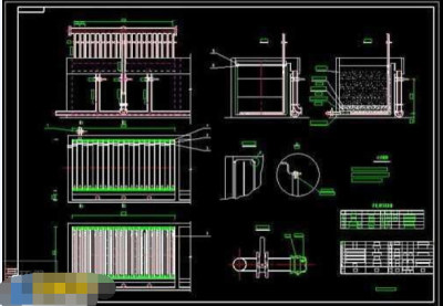 综合废水电解单体cad施工设计图