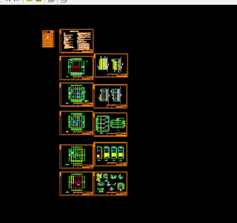 现代白领单身公寓cad全套图纸