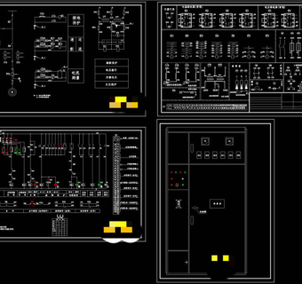 高压开关柜控制原理图CAD机械图纸