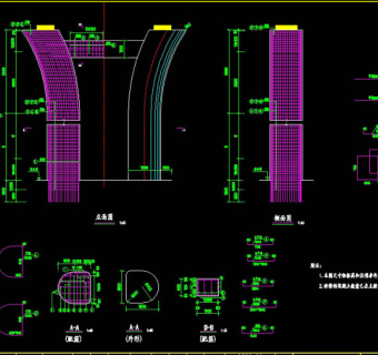 引桥墩立柱配筋图cad图纸
