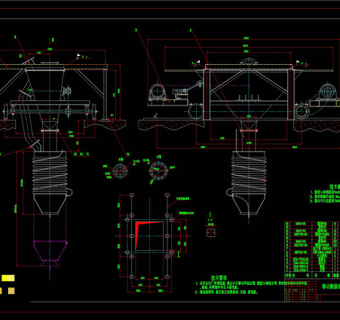 移动散装机总图CAD机械图纸