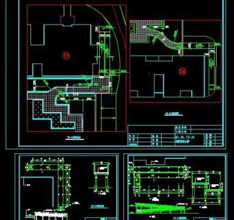 某小区残疾人通道做法CAD施工详图