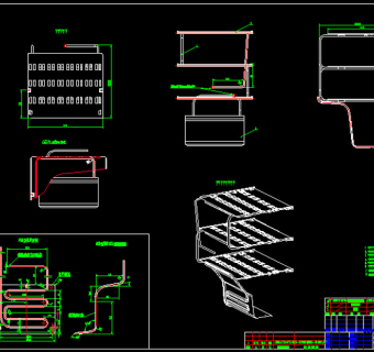 冰箱冷冻蒸发器总成CAD图纸