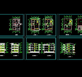 xx豪华农村住宅cad设计方案图纸