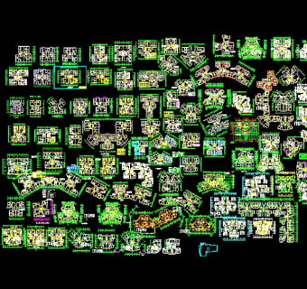个人整理收集N套建筑户型cad图纸