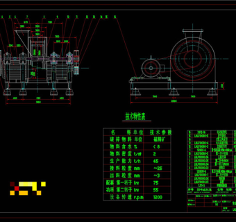 笼式破碎机总图CAD机械图纸