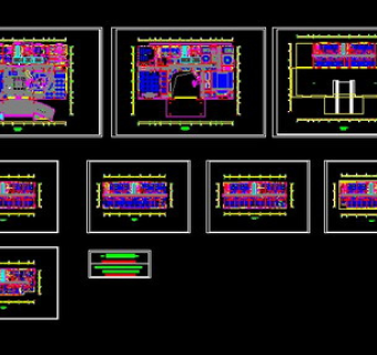 四星级酒店装修平面布置图cad设计图