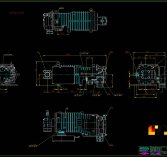 半封闭螺杆压缩机的CAD图纸