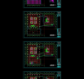 裙房喷淋cad图纸
